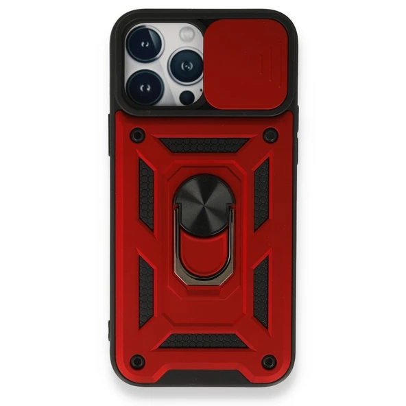 Smcase iPhone 13 Pro Kılıf Kamera Korumalı Yüzüklü Tank Pars Silikon ürün görseli 1