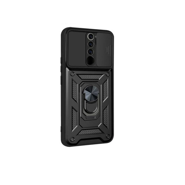 Smcase Xiaomi Redmi 9 Kılıf Kamera Korumalı Yüzüklü Tank Pars Silikon ürün görseli 1