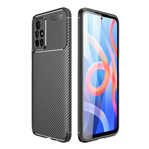 Smcase Xiaomi Poco M4 Pro 5G Kılıf Kamera Korumalı Karbon Dokulu Silikon ürün görseli 1
