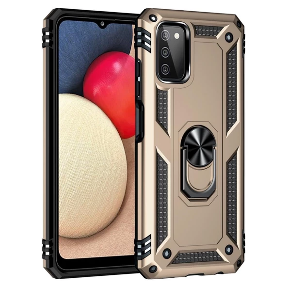 Smcase Samsung Galaxy A03s Kılıf Vega Yüzüklü Tank Silikon ürün görseli 1