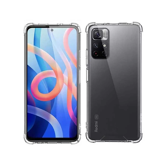 Smcase Xiaomi Redmi Note 11 Kılıf Darbe Korumalı Silikon  Nano Ekran Koruyucu ürün görseli 1