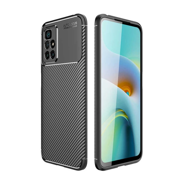Smcase Xiaomi Redmi Note 11 4G Kılıf Kamera Korumalı Negro Karbon Dokulu Silikon ürün görseli 1
