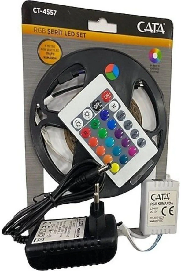 Cata CT-4557 Rgb 5 mt Kumandalı Şerit Led Seti ürün görseli 1