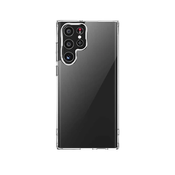Smcase Samsung Galaxy S22 Ultra 5G Kılıf Forst Hybrid Kristal Silikon  Tam Kapatan Pet Ekran Koruyucu  3D Kamera Camı ürün görseli 1