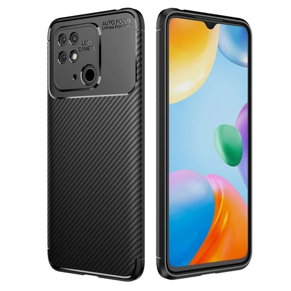 Smcase Xiaomi Redmi 10c Kılıf Kamera Korumalı Negro Silikon  Nano Ekran Koruyucu ürün görseli 1