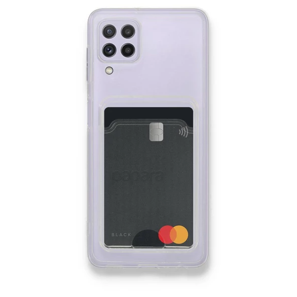 Smcase Samsung Galaxy A12 Kılıf Kamera Korumalı Kartlıklı Silikon ürün görseli 1