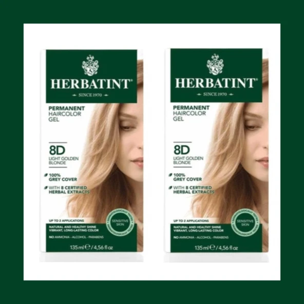 Herbatint 8d Blond Clair Dore Açık Altın Sarısı Saç Boyası 150ml.x2 Li ürün görseli 1