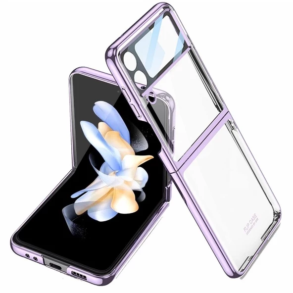 Smcase Samsung Galaxy Z Flip4 Kılıf Kıpta Sert Tareks Kapak ürün görseli 1