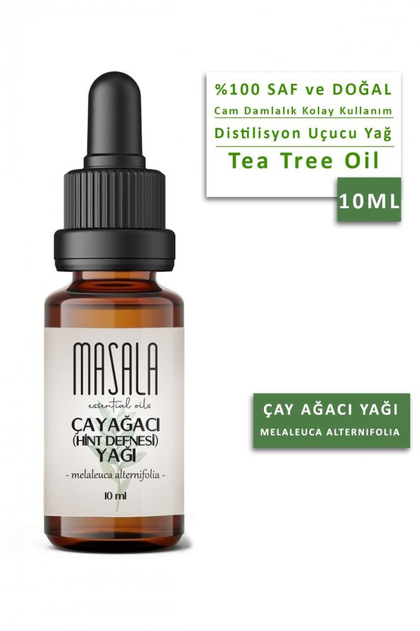 Masala Saf Çay Ağacı (Hint Defnesi ) Yağı 10 ml. (Tea Tree Oil) ürün görseli 1