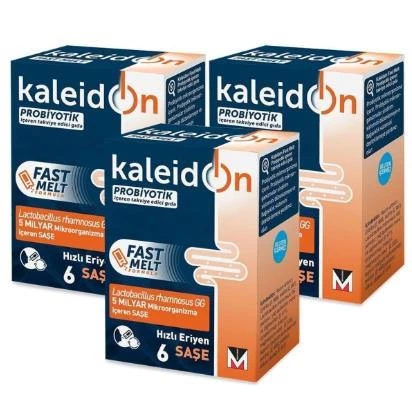 Kaleidon Probiyotik Fast Melt Formula 6 Saşe 3lü ürün görseli 1