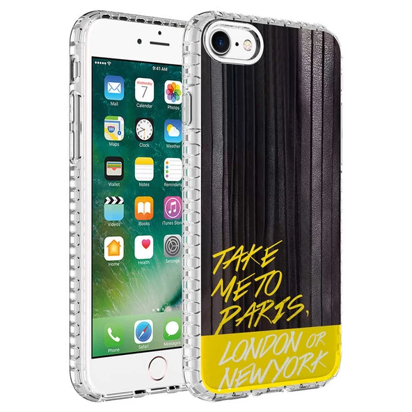 Smcase iPhone 7 Kılıf Desenli Elegans Serisi No Silikon - Resim 3