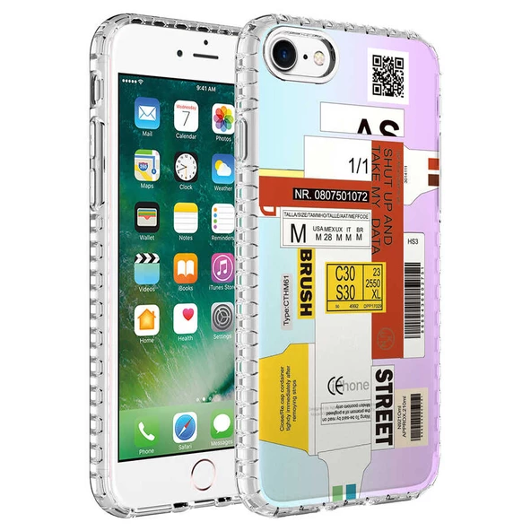Smcase iPhone 7 Kılıf Desenli Elegans Serisi No Silikon - Resim 2