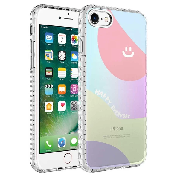 Smcase iPhone 7 Kılıf Desenli Elegans Serisi No Silikon - Resim 7