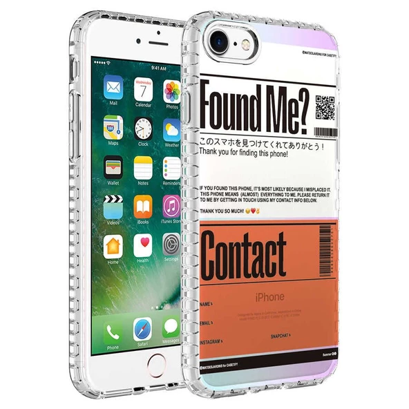 Smcase iPhone 7 Kılıf Desenli Elegans Serisi No Silikon - Resim 6