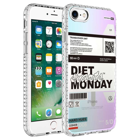 Smcase iPhone 7 Kılıf Desenli Elegans Serisi No Silikon - Resim 5