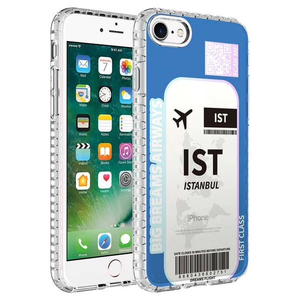 Smcase iPhone 7 Kılıf Desenli Elegans Serisi No Silikon - Resim 4