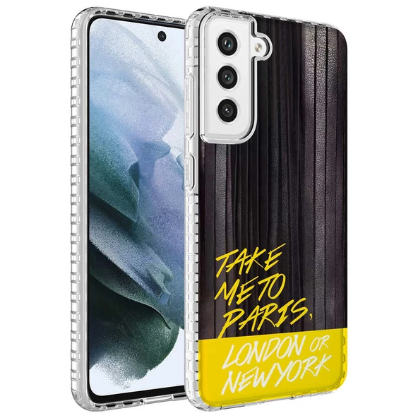Smcase Samsung Galaxy S21 FE Kılıf Desenli Elegans Serisi Silikon ürün görseli 1