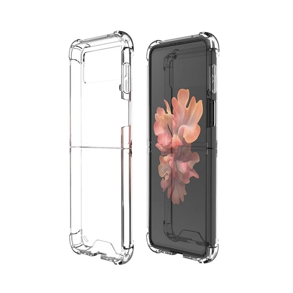 Smcase Samsung Galaxy Z Flip4 Kılıf Darbe Korumalı Transparent Acrylic Kapak ürün görseli 1