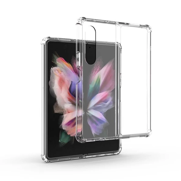 Smcase Samsung Galaxy Z Fold4 Kılıf Darbe Korumalı Transparent Acrylic Kapak ürün görseli 1