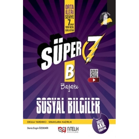 Nitelik Yayınları Süper 7. Sınıf Sosyal Bilgiler Yeni Nesil Soru Kitabı ürün görseli 1
