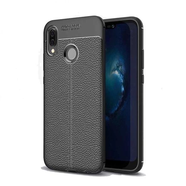Smcase Huawei Honor 8A Deri Dokulu Silikon Kılıf ürün görseli 1