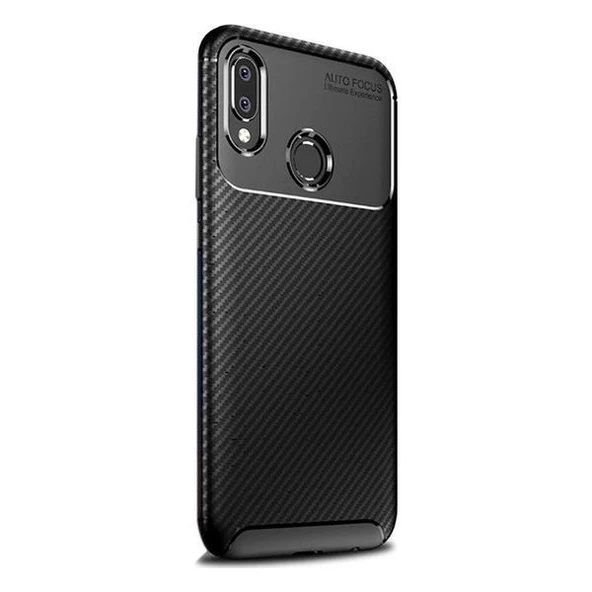 Smcase Samsung Galaxy A10s Kılıf Negro Karbon Silikon  Nano Ekran Koruyucu ürün görseli 1