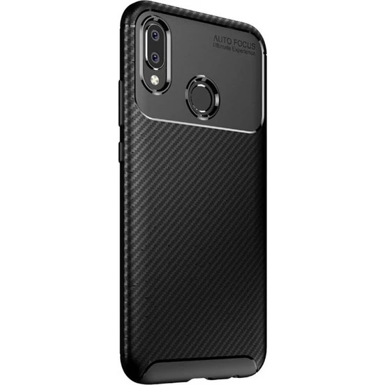 Smcase Samsung Galaxy A10s Kılıf Negro Karbon Silikon  Tam Kapatan Cam ürün görseli 1