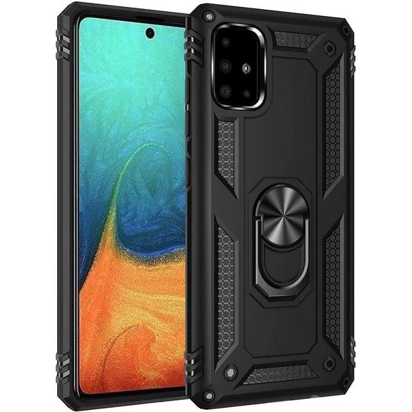 Smcase Samsung Galaxy S10 Lite Kılıf Vega Yüzüklü Tank Kapak ürün görseli 1