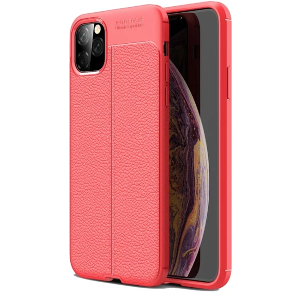 Smcase iPhone 12 Mini Kılıf Deri Dokulu Silikon - Resim 3