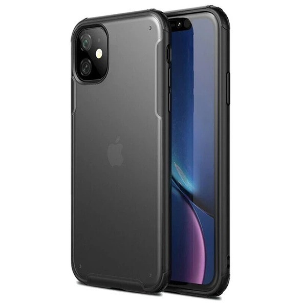 Smcase iPhone 12 Kılıf Vonk Hibrit Silikon  Tam Kapatan Ekran Koruyucu ürün görseli 1
