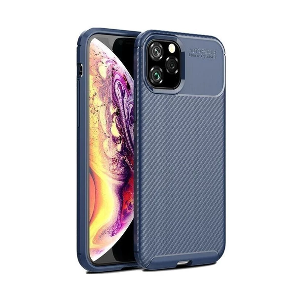 Smcase iPhone 12 Pro Kılıf Negro Karbon Silikon - Resim 5
