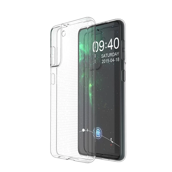 Smcase Samsung Galaxy S21 Plus 5G Kılıf Lüks Korumalı Silikon  Nano Ekran Koruyucu  Kamera Koruyucu ürün görseli 1