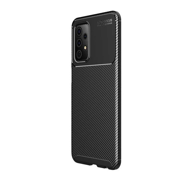 Smcase Samsung Galaxy A52 Kılıf Negro Karbon Silikon  Nano Ekran Koruyucu ürün görseli 1