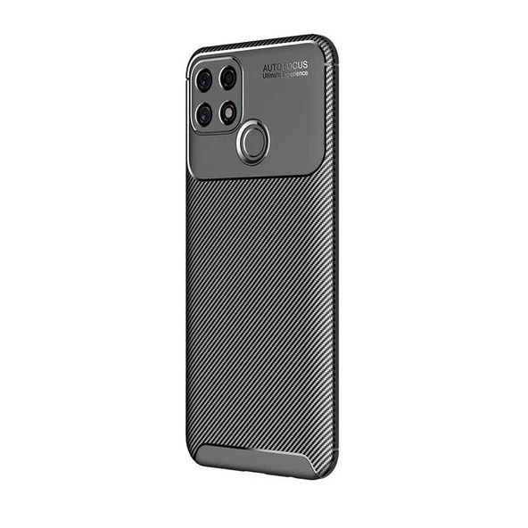 Smcase Oppo A15s Kılıf Ultra Soft Negro Karbon Silikon  Nano Ekran Koruyucu ürün görseli 1
