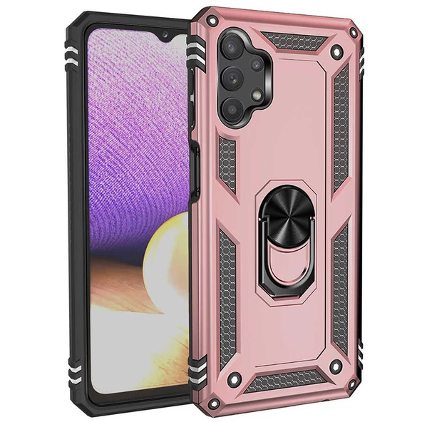 Smcase Samsung Galaxy A32 5g Kılıf Vega Yüzüklü Tank Kapak  Nano Ekran Koruyucu ürün görseli 1
