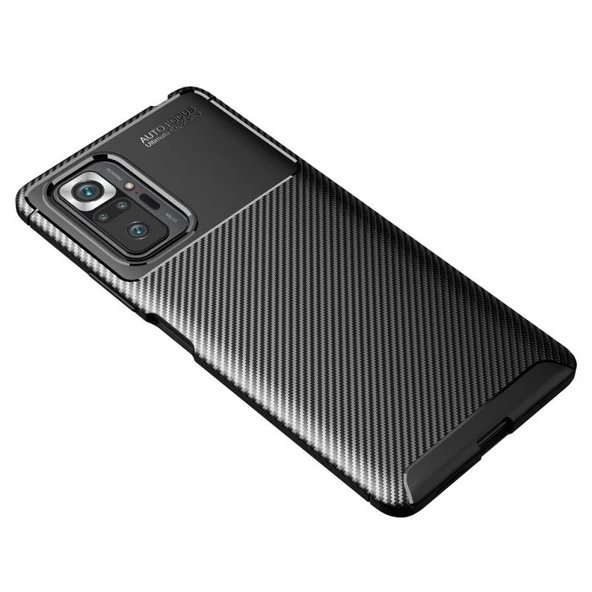 Smcase Xiaomi Redmi Note Note 10 Pro Max Kılıf Negro Karbon Silikon - Resim 2
