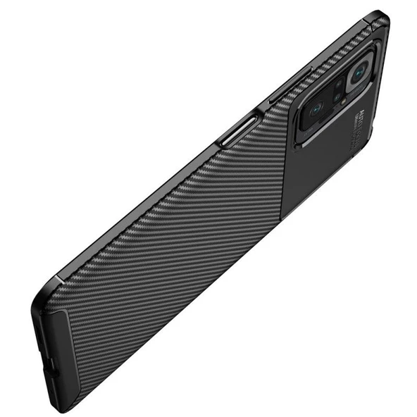 Smcase Xiaomi Redmi Note Note 10 Pro Max Kılıf Negro Karbon Silikon - Resim 6