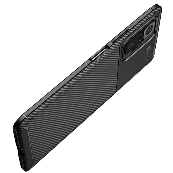 Smcase Xiaomi Redmi Note Note 10 Pro Max Kılıf Negro Karbon Silikon - Resim 3