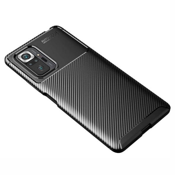 Smcase Xiaomi Redmi Note Note 10 Pro Max Kılıf Negro Karbon Silikon - Resim 8