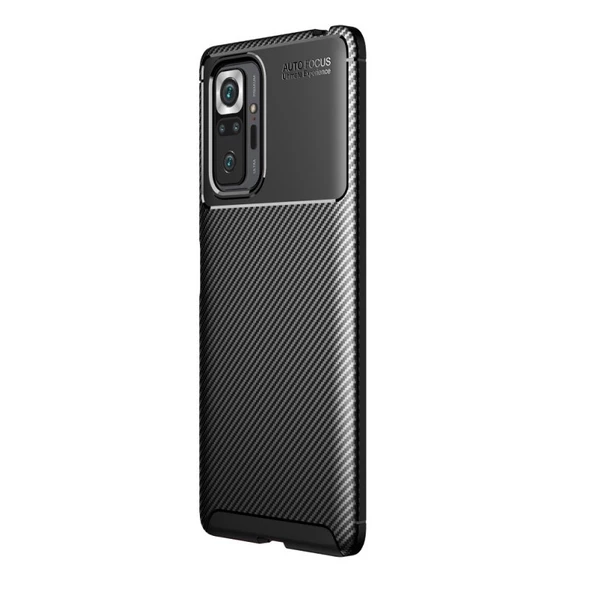 Smcase Xiaomi Redmi Note Note 10 Pro Max Kılıf Negro Karbon Silikon - Resim 7