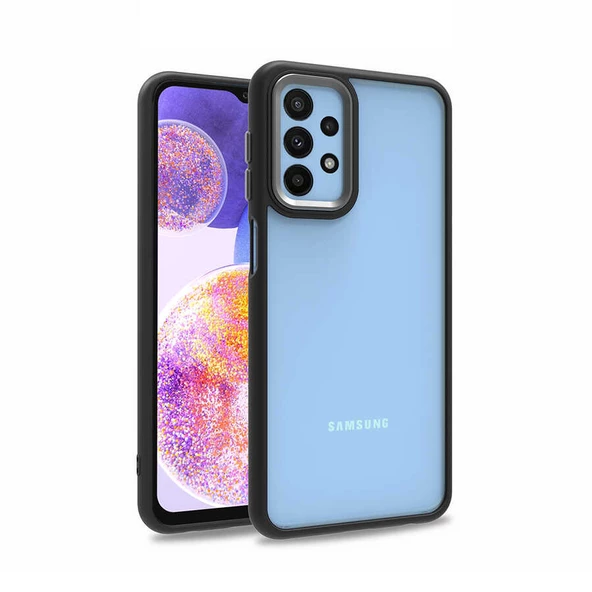 Smcase Samsung Galaxy A23 Kılıf Renkli Bumper Hybrid Flora Silikon ürün görseli 1