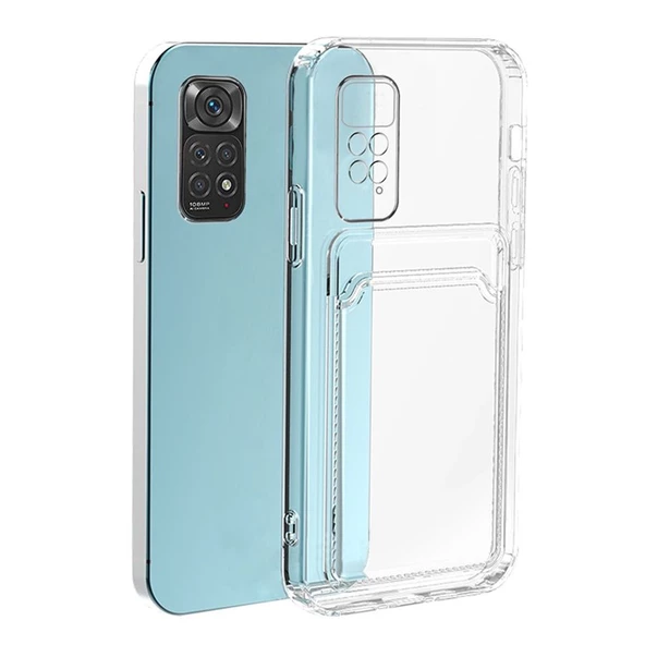 Smcase Xiaomi Redmi Note 11 Global Kılıf Kamera Korumalı Kartlıklı Silikon ürün görseli 1