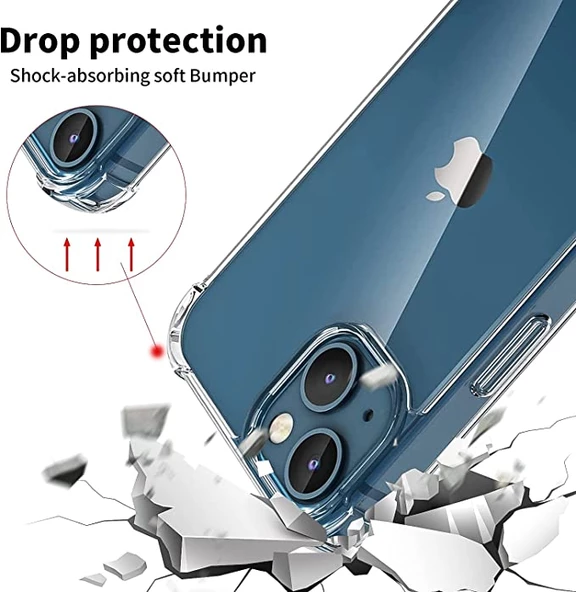 Smcase iPhone 14 Plus Kılıf Darbe Korumalı Tpu Silikon - Resim 2