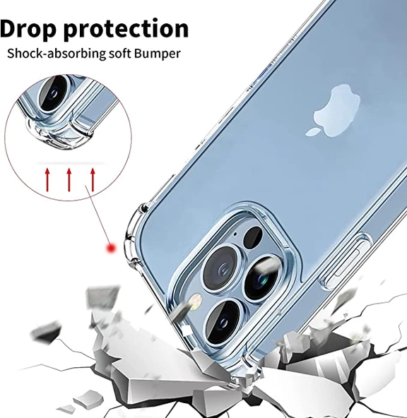 Smcase iPhone 14 Pro Kılıf Darbe Korumalı Tpu Silikon - Resim 2