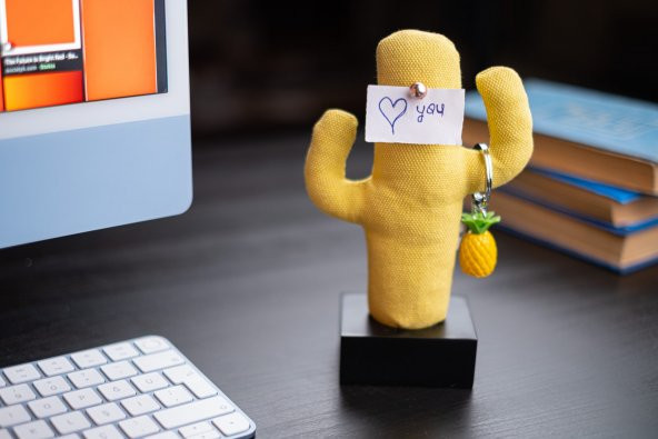 Kayigo Woody Siyah Üçlü Ofis Seti - Sarı Cactus ürün görseli 1