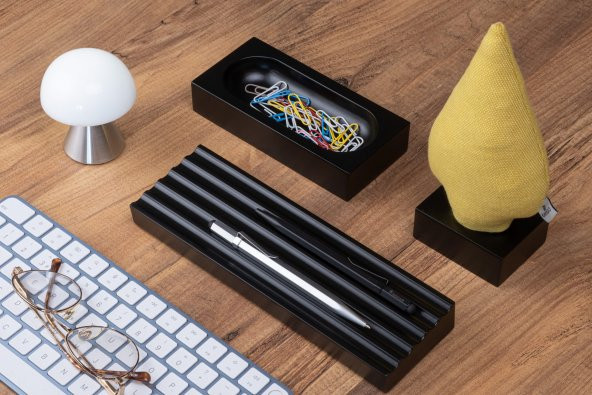 Kayigo Woody Siyah Üçlü Ofis Seti - Sarı Ladin ürün görseli 1