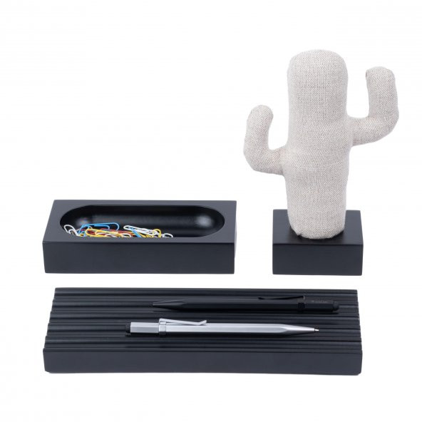 Kayigo Siyah Woody Bej Cactus Üçlü Set ürün görseli 1