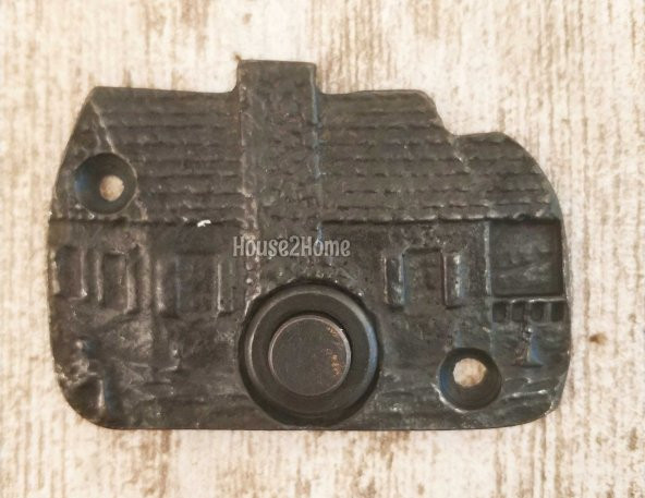 House2home El Yapımı Pirinç Ev Kapı Zili Oksit ürün görseli 1