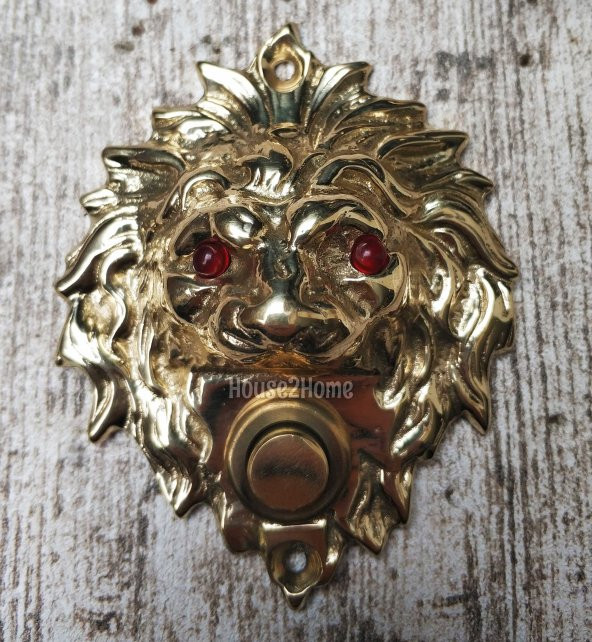 House2home El Yapımı Pirinç Aslan Kapı Zili ürün görseli 1