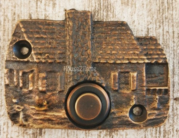 House2home El Yapımı Pirinç Ev Kapı Zili Bakır ürün görseli 1